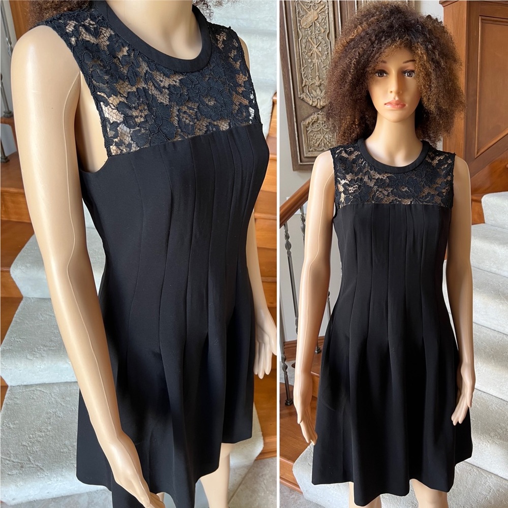 H&M Black Lace Short Sleeve Dress Sz8